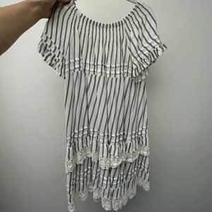 Swimsuit cover-up dress. Size Small. Striped.